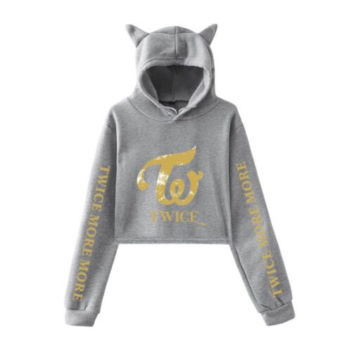 Twice More & More Cropped Hoodie #3