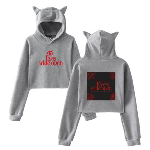 Twice Eyes Wide Open Cropped Hoodie #3