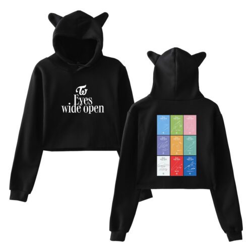 Twice Eyes Wide Open Cropped Hoodie #4