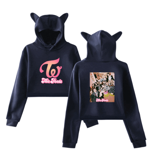 Twice The Feels Cropped Hoodie #3