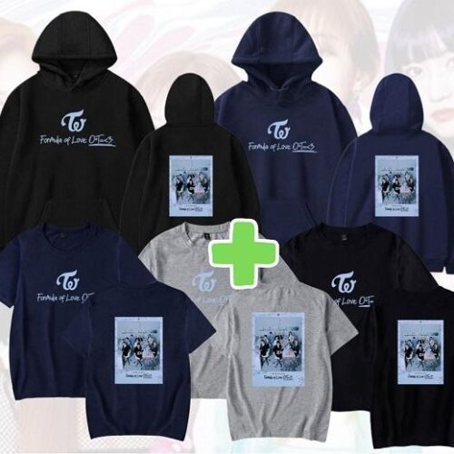 Twice Formula of Love Pack: Hoodie + T-Shirt + FREE Socks & Keychain