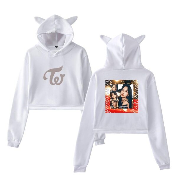 Twice Celebrate Pack 2: Hoodie + Cropped Hoodie + FREE Socks & Keychain - Image 7