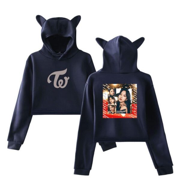 Twice Celebrate Pack 2: Hoodie + Cropped Hoodie + FREE Socks & Keychain - Image 9