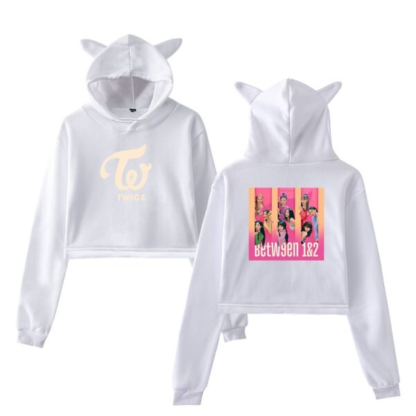 Twice Between 1&2 Cropped Hoodie #1 - Image 2