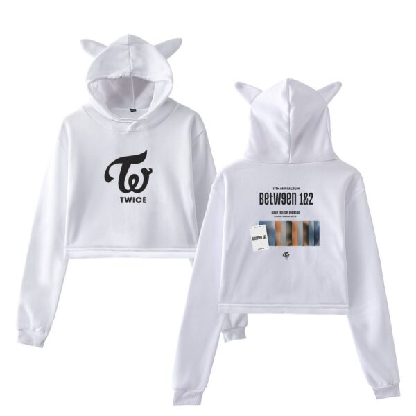 Twice Between 1&2 Cropped Hoodie #5 - Image 2